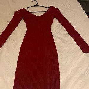 burgundy cami dress